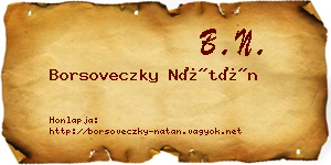 Borsoveczky Nátán névjegykártya